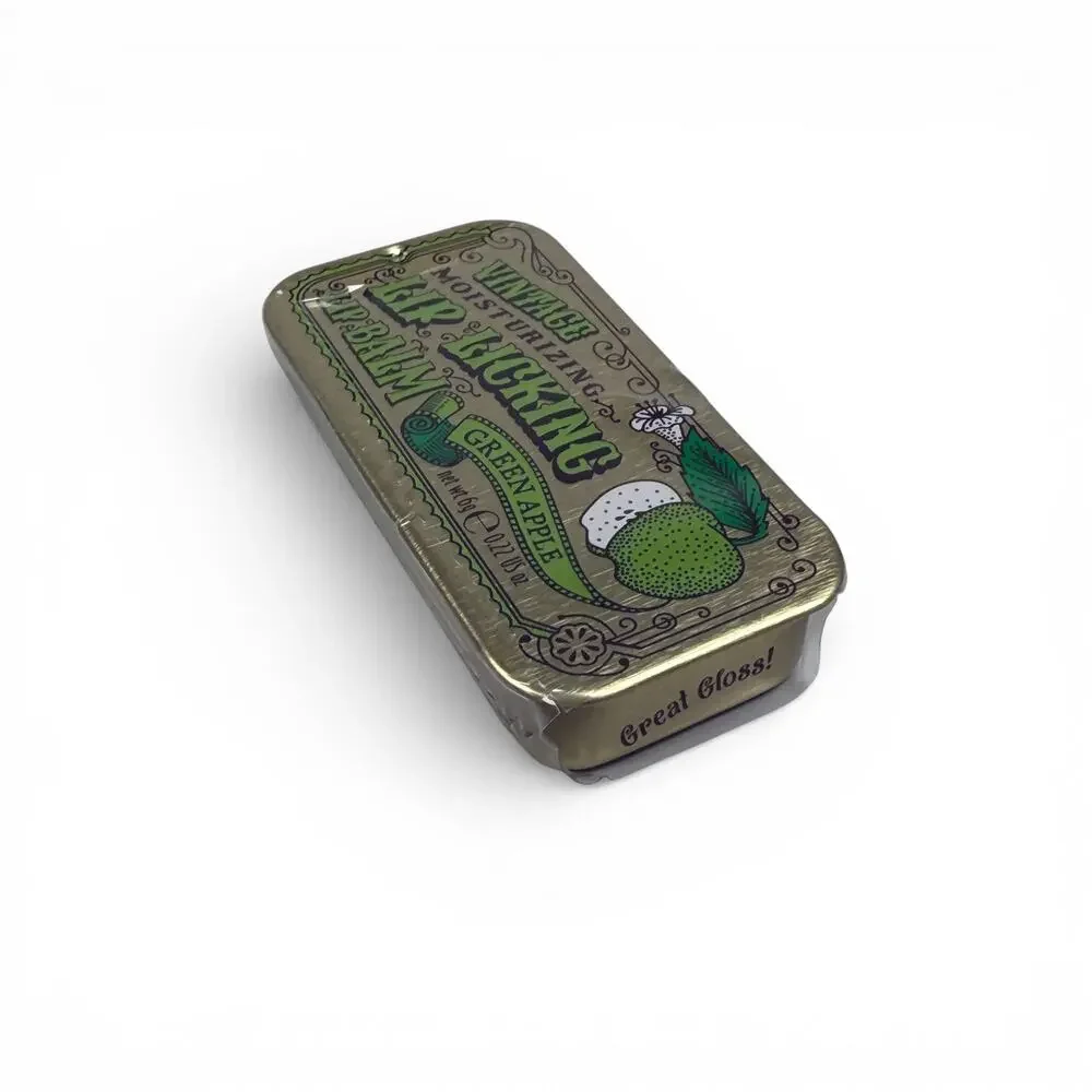 Tinte Cosmetics GREEN APPLE Lip Licking Lip Balm Vintage Moisturizing Slider Tin